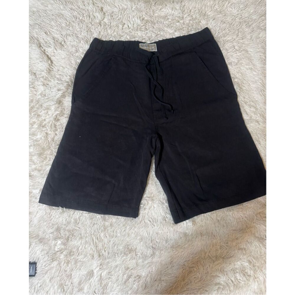 Weekendz off Men Black Tencel drawstring shorts 34x11